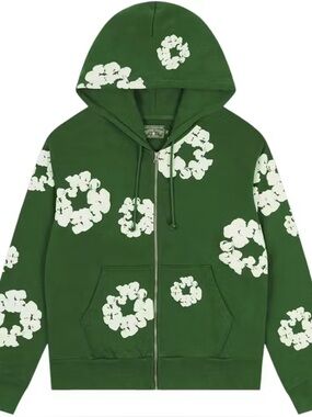 Denim Tears Cotton Wreath zip up  -  Green